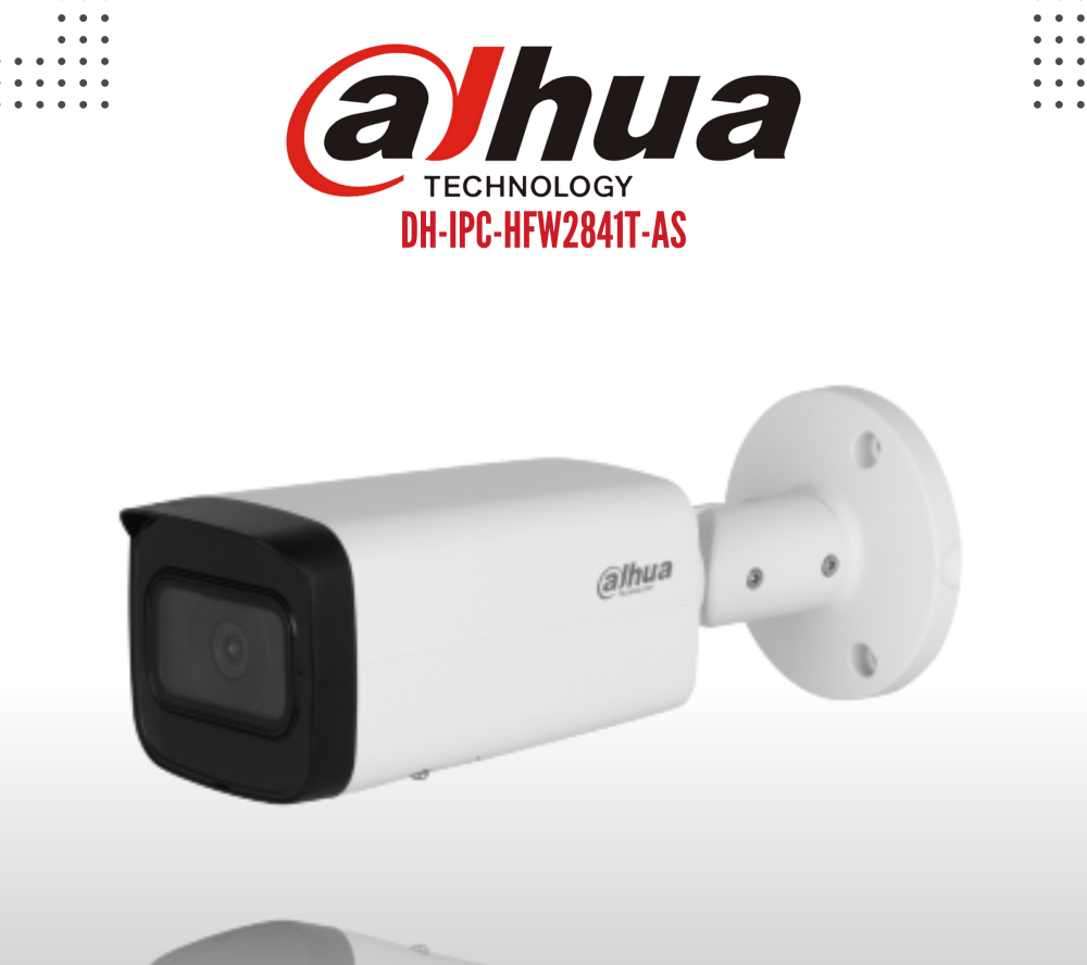 Dahua Network Camera 8MP IR Fixed-focal Bullet WizSense DH-IPC-HFW2841T-AS