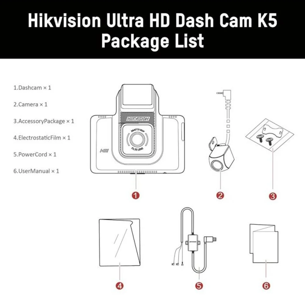 Hikvision K5 Dashcam – 2K QHD, GPS, Night Vision - Image 10