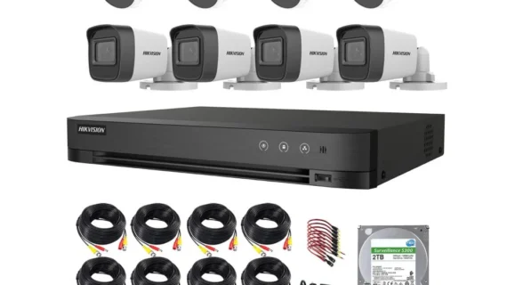 Hikvision 2MP 4 Outdoor + 4 Indoor Camera System with 4CH DVR & 2TB HDD – Complete Kit