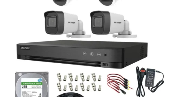 Hikvision 2MP 2 Outdoor + 2 Indoor Camera System with 4CH DVR & 2TB HDD – Complete Kit