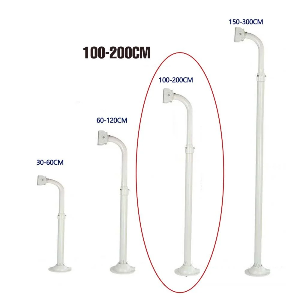 Adjustable CCTV Security Camera Stand 100–200cm Outdoor Wall & Ceiling Mount Bracket - Image 2