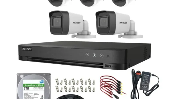 Hikvision 2MP 2 Outdoor + 3 Indoor Camera System with 8CH DVR & 2TB HDD – Complete Surveillance Kit