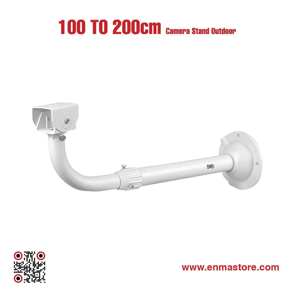 Adjustable CCTV Security Camera Stand 100–200cm Outdoor Wall & Ceiling Mount Bracket