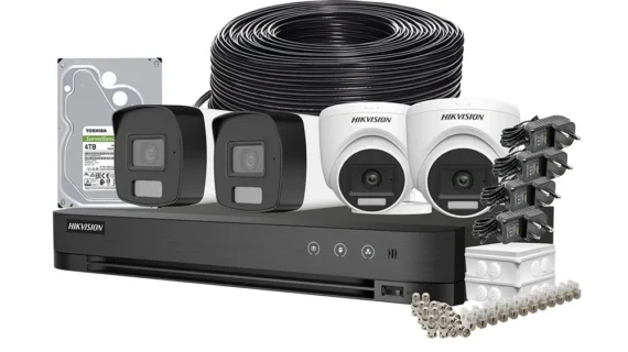 Hikvision DS-2CE17K0T-LFS & DS-2CE76K0T-LPFS 3K Analog Smart-Hybrid Light Fixed Bullet & Turret Camera — Audio, Color Night Vision (IP67 / Indoor)