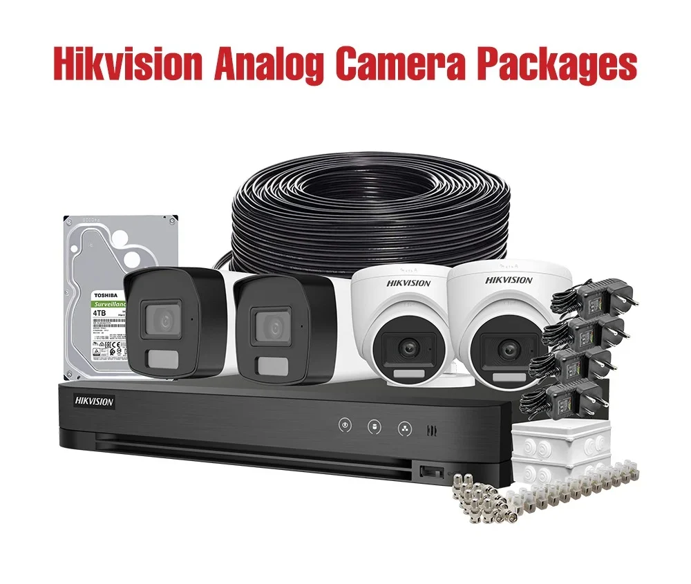 Hikvision DS-2CE17K0T-LFS & DS-2CE76K0T-LPFS 3K Analog Smart-Hybrid Light Fixed Bullet & Turret Camera — Audio, Color Night Vision (IP67 / Indoor)