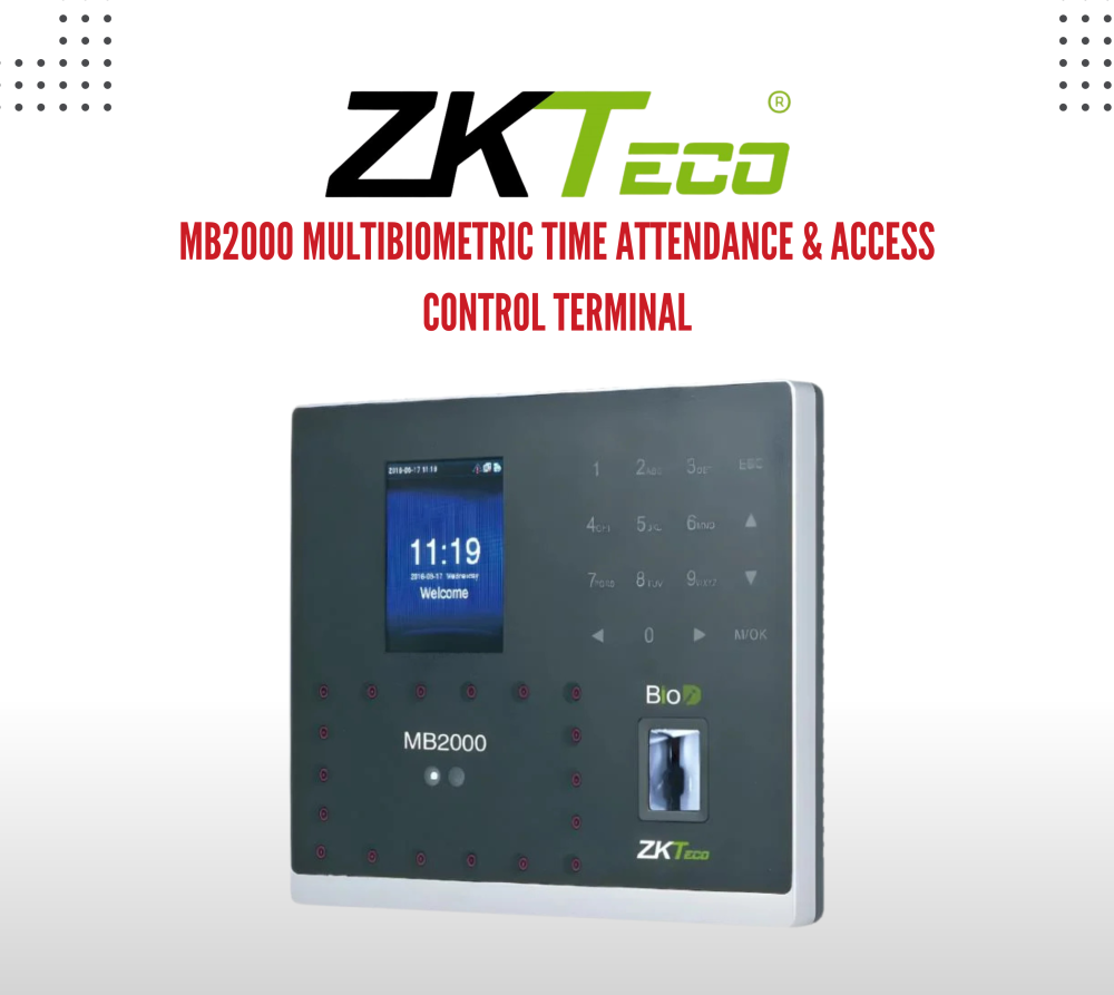 ZKTeco MB2000 multibiometric Time Attendance & Access Control Terminal