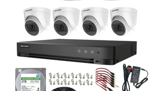 Hikvision 2MP 2 Outdoor + 4 Indoor Camera System with 8CH DVR & 2TB HDD – Complete Surveillance Kit