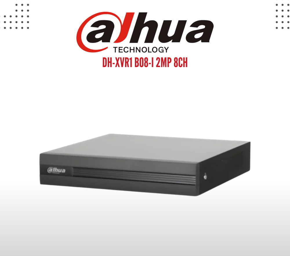Dahua DVR 8Channels Penta-brid 5M-N/1080p Cooper 1U 1HDD WizSense DH-XVR1B08-I